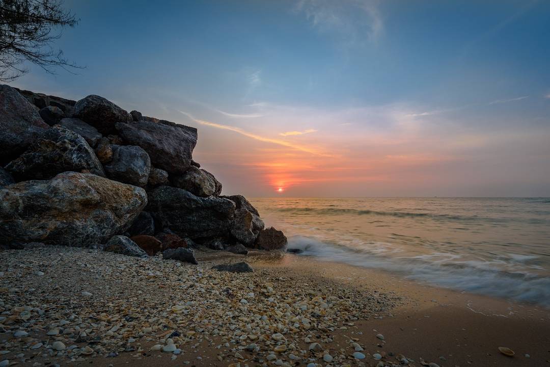sunrise, beach, thailand