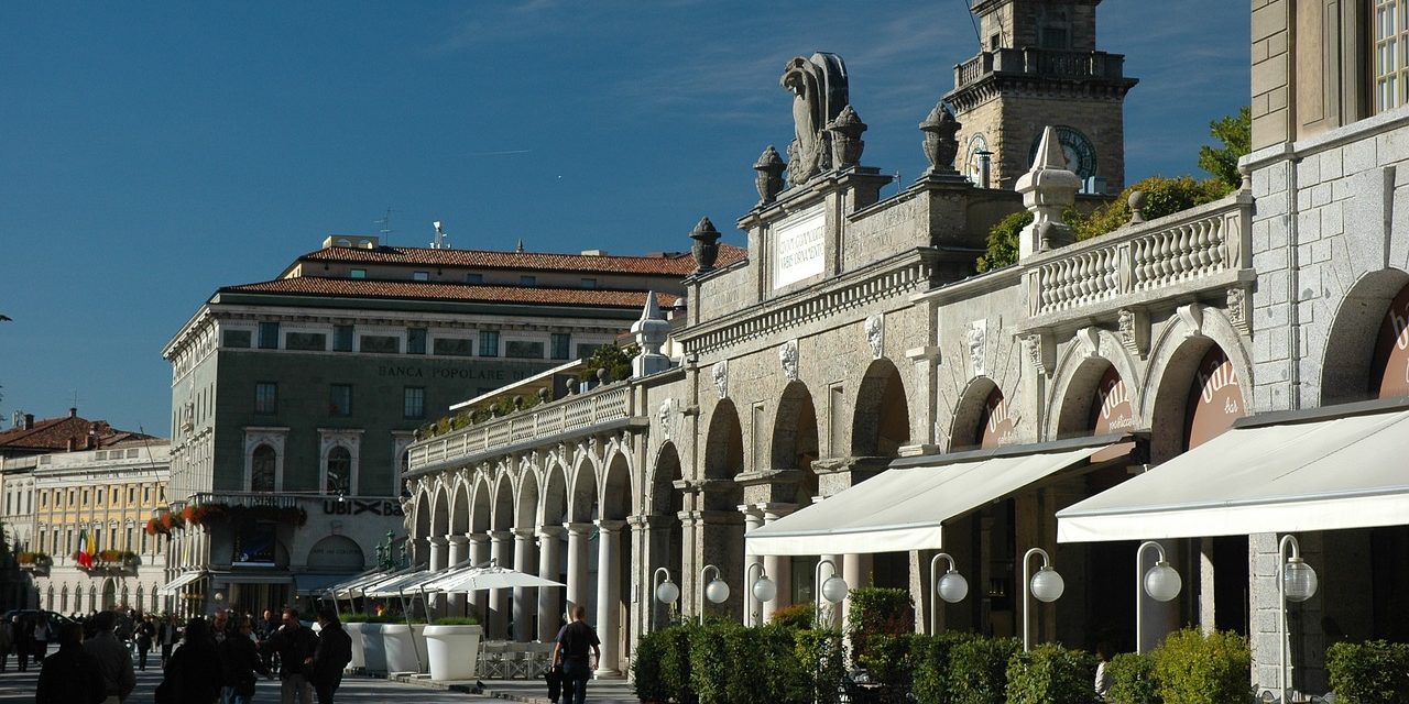 bergamo, italy, city square