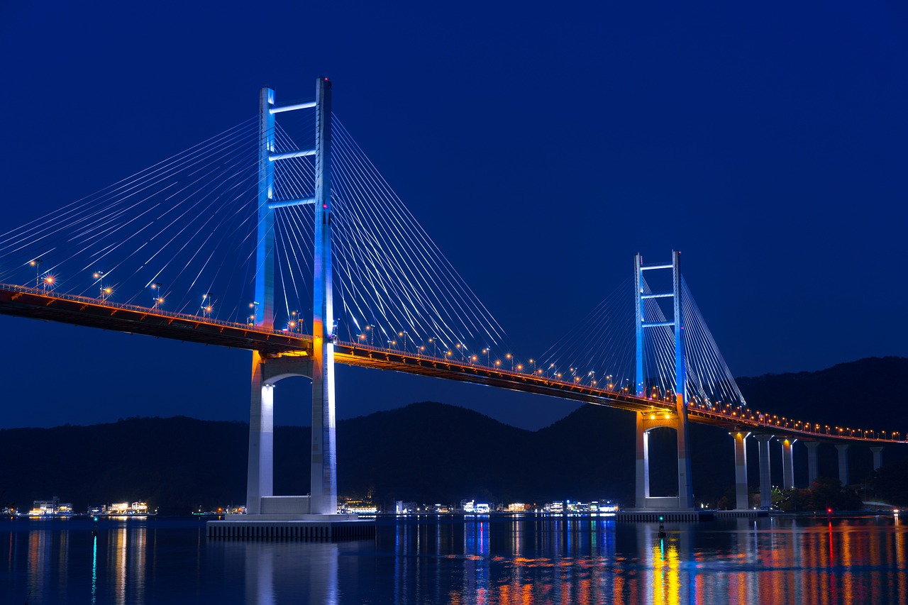 machang bridge, bridge, night