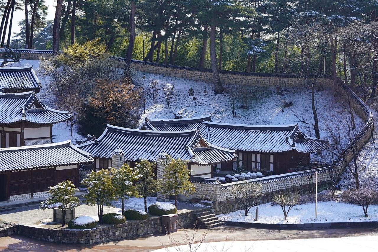 korea, tire house, winter