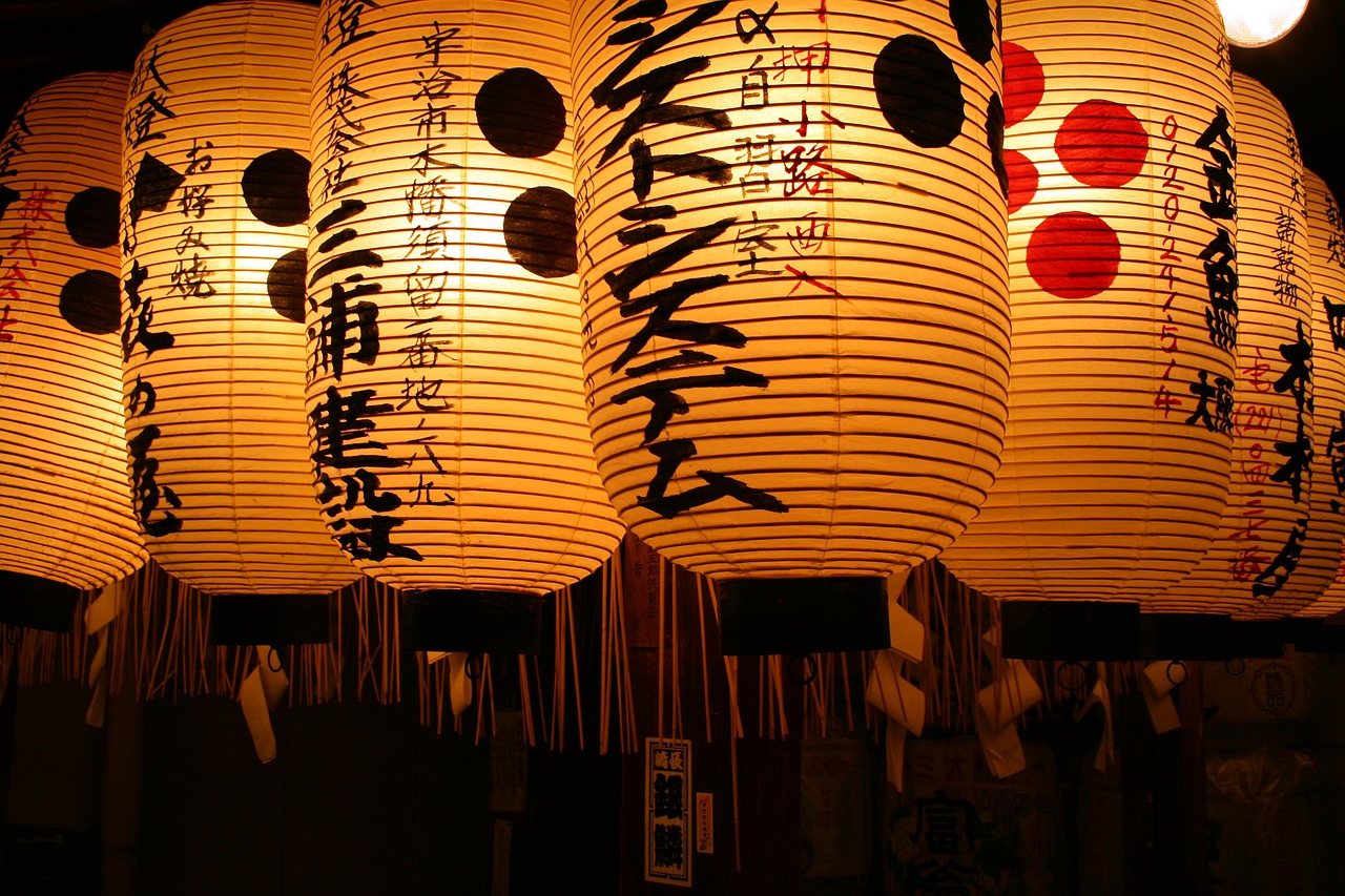 lanterns, japan, tokyo