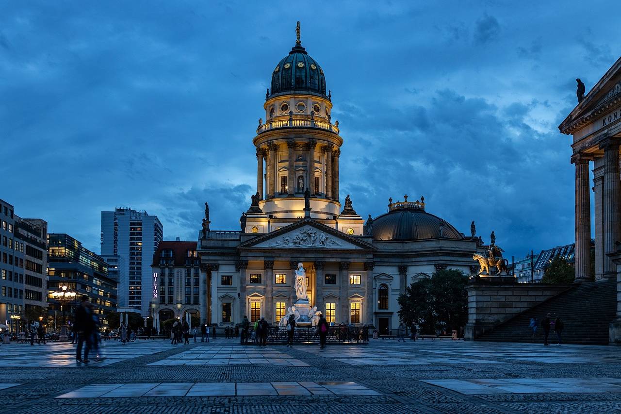 blue hour, berlin, berlin cathedral