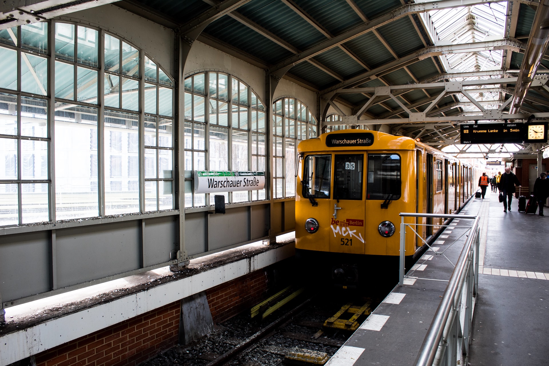 yellow train on train station