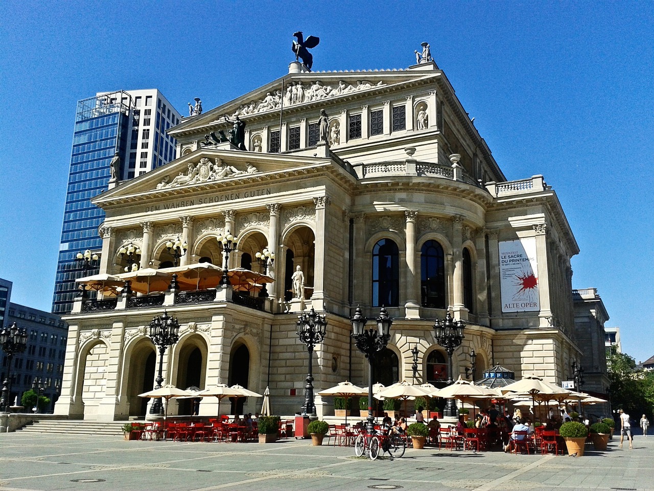 old opera, monument, frankfurt
