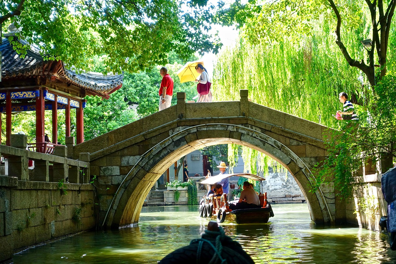 bridge, china, canal