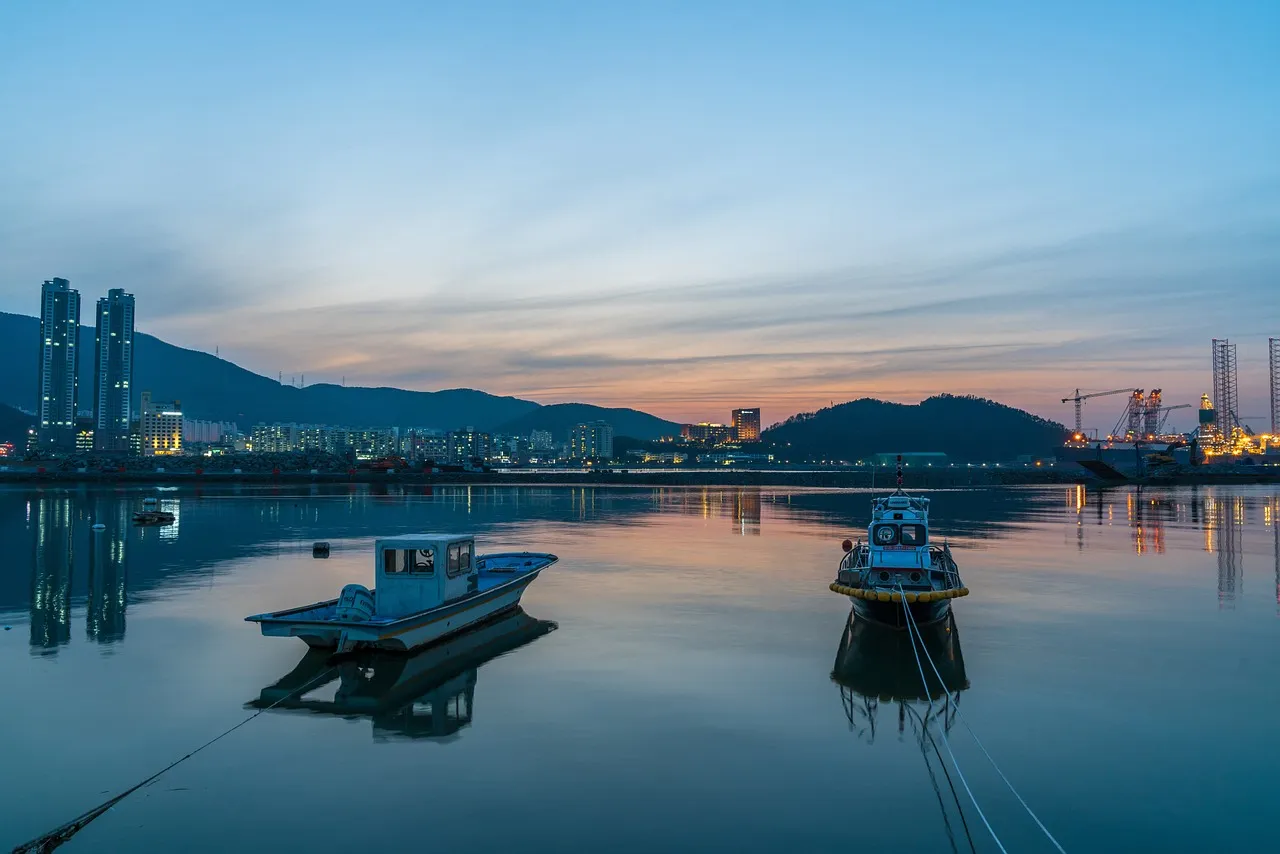geoje, korea, sunset