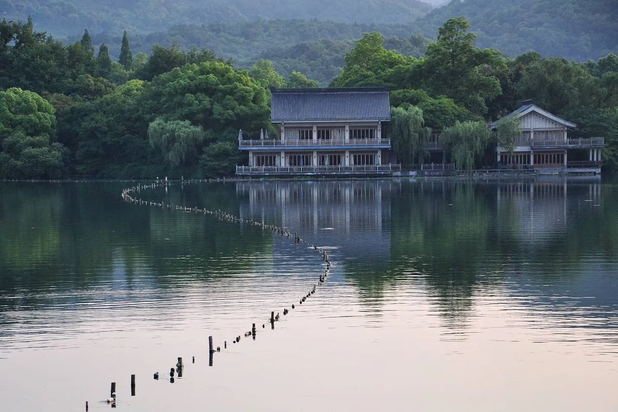 hangzhou, landscape, ancient building