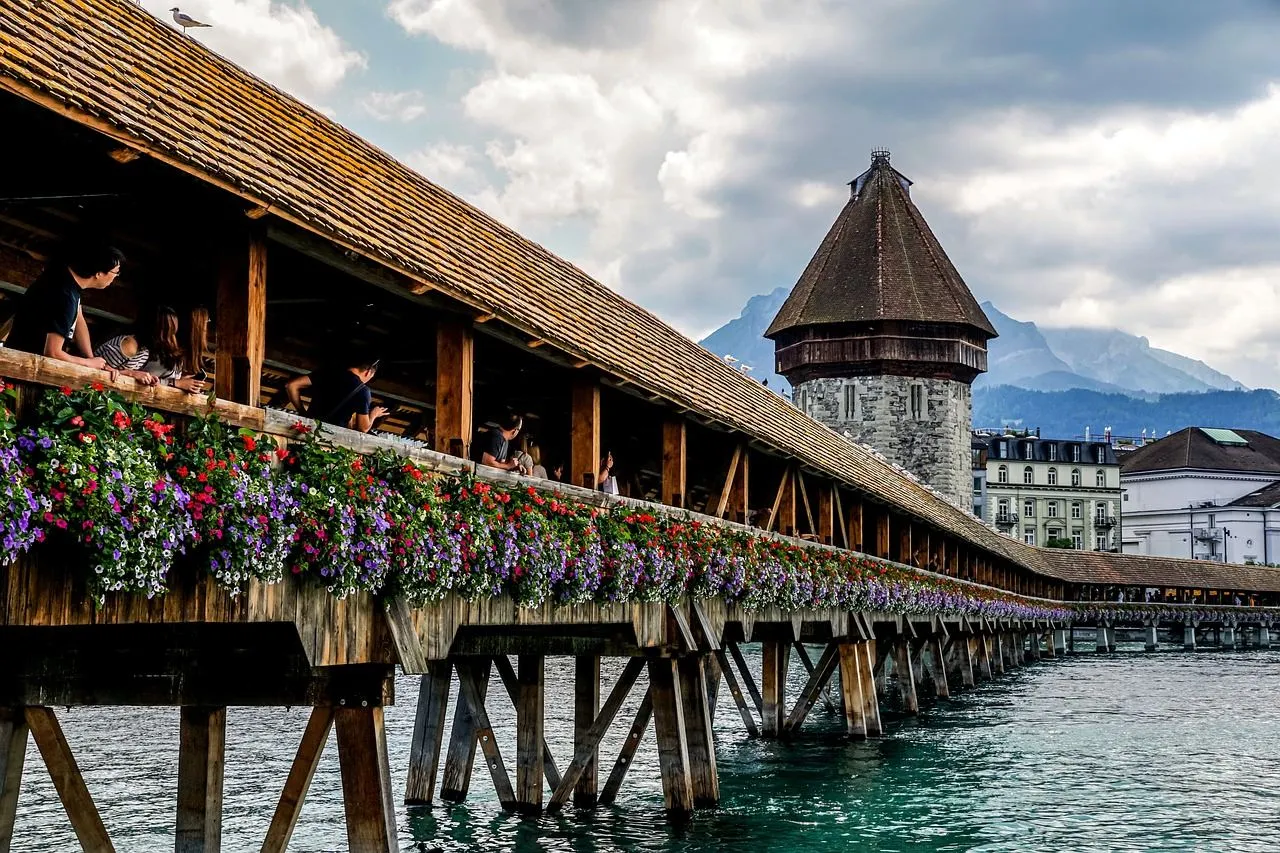 lucerne, switzerland, chapel bridge