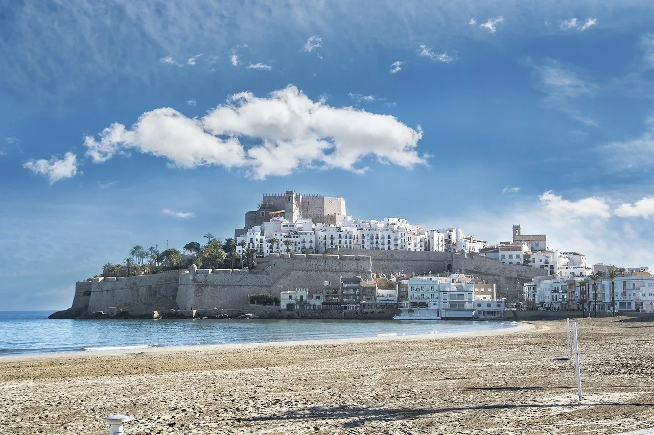 castle, beach, sea