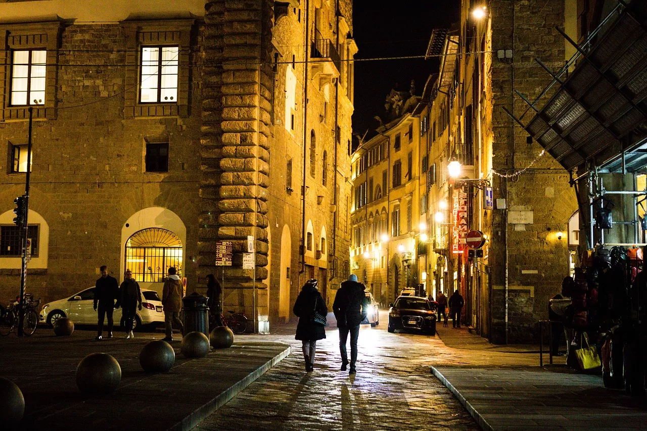 florence, street, people