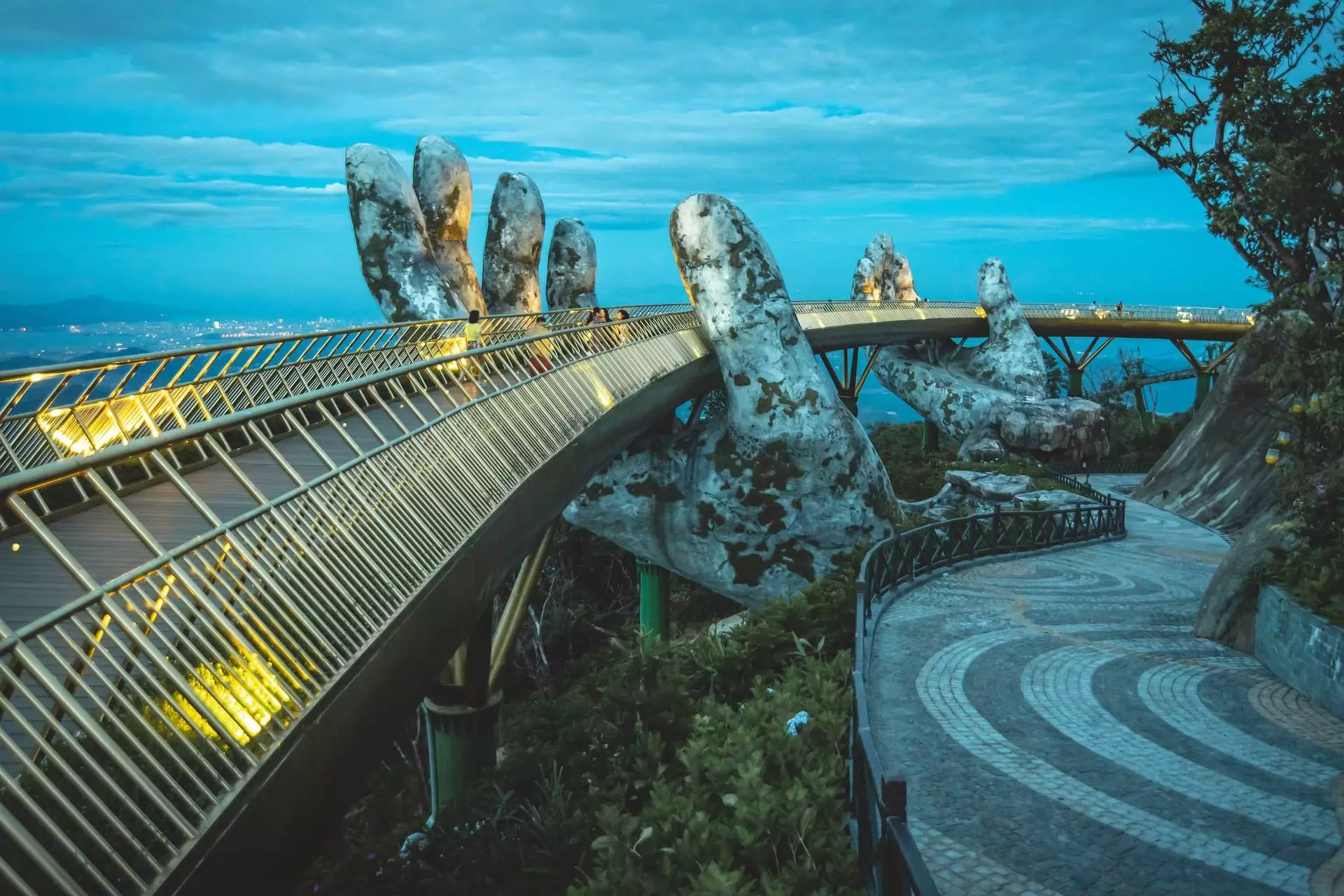 gray concrete bridge during nighttime